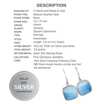 Natural Owyhee Opal Gemstone Solid .925 Sterling Silver Earrings - BELLADONNA